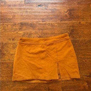 Urban Outfitters Orange Pencil Mini Skirt with Slit